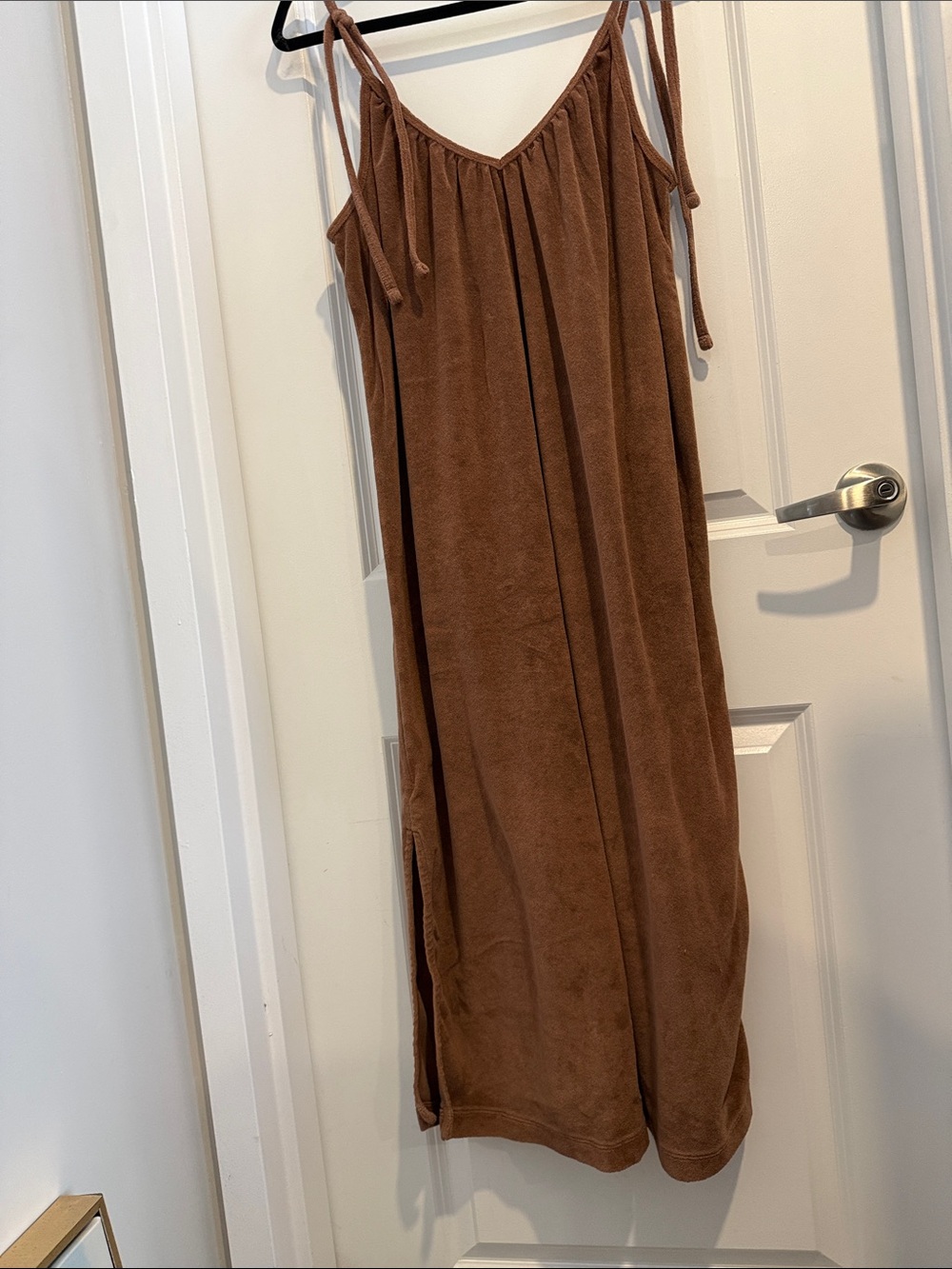 Old Navy Brown Maxi Dress with Tie Straps